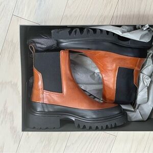 All Saints Women’s  Brown Leather Chelsea Boots Size 36 - NWT